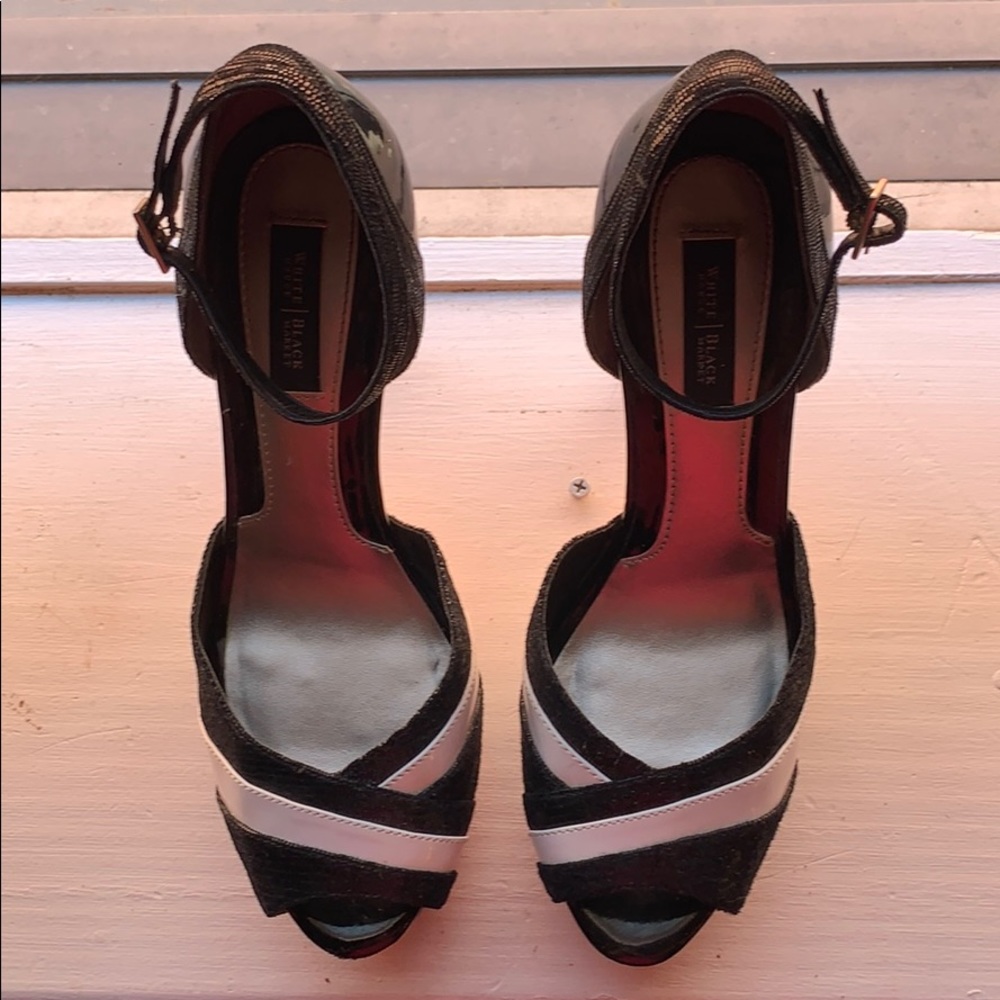 WHBM Black and White Heels